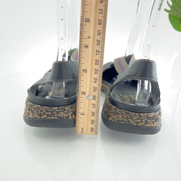 Rieker Daisy Sandals Size 41 9.5 Shoe Slingback Black Leather Multicolored Strap - Picture 7 of 14